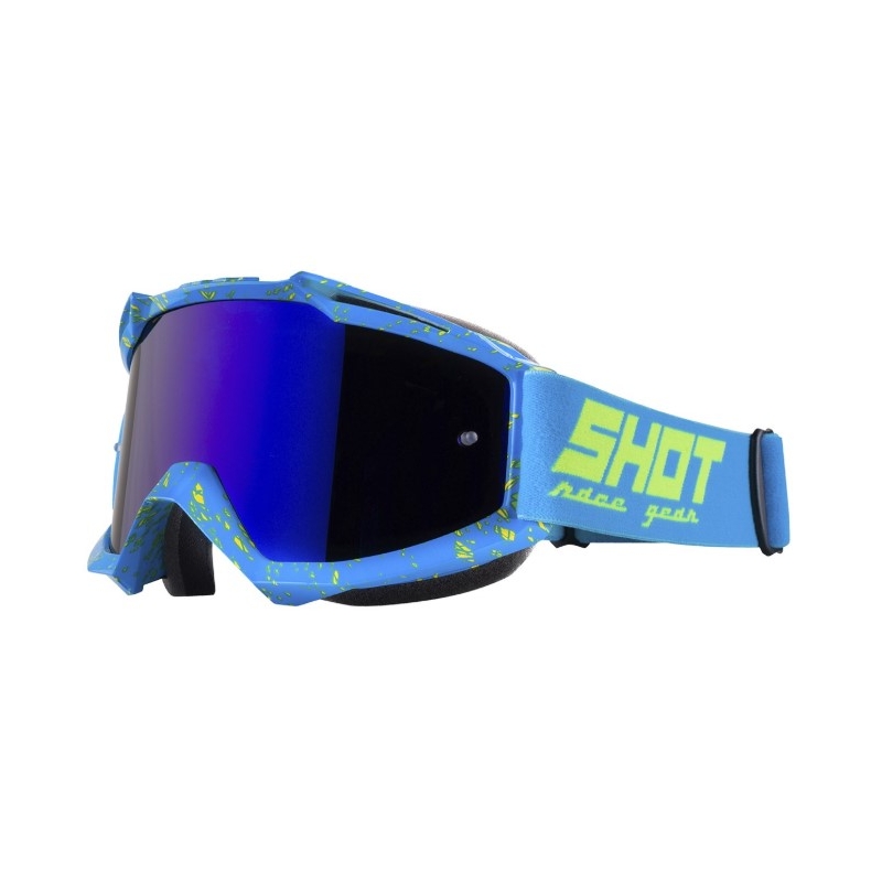 Motocrossbrille Shot Iris Scratch blau-fluo gelb Ausverkauf