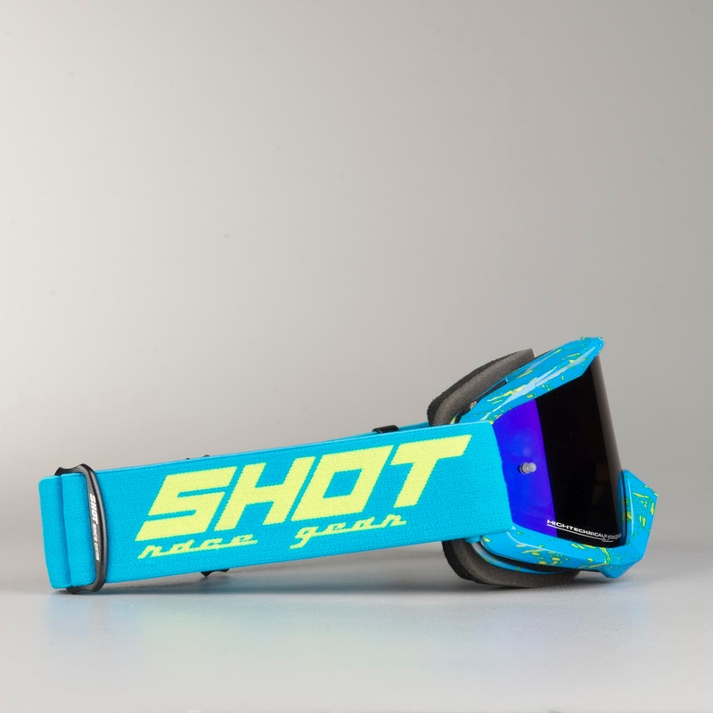 Motocrossbrille Shot Iris Scratch blau-fluo gelb Ausverkauf
