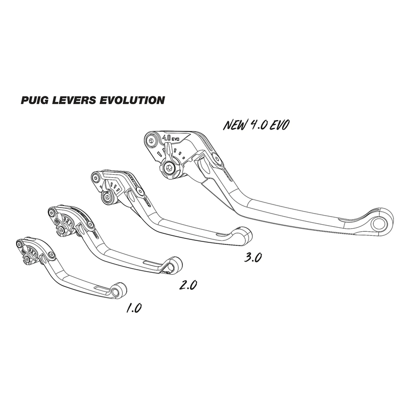 Bremsehebel ohne Adapter PUIG 4.0 kurz schwarz/grün für KAWASAKI Z 900 2017-2026