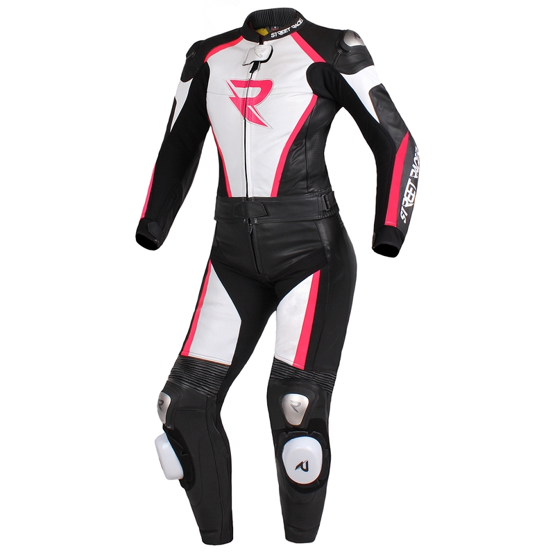 Women's Jumpsuit Street Racer Kiara schwarz-weiß-fluo pink Ausverkauf