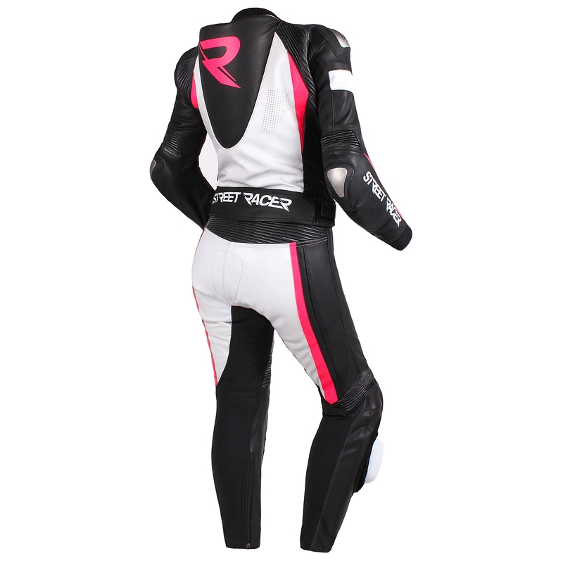 Women's Jumpsuit Street Racer Kiara schwarz-weiß-fluo pink Ausverkauf