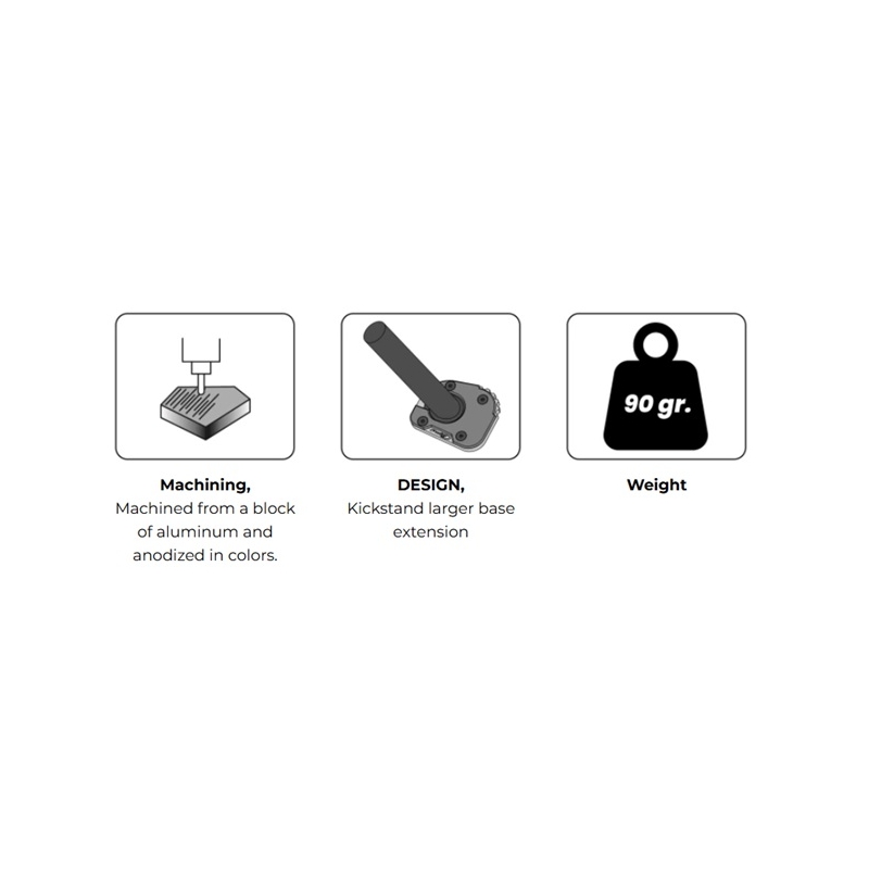 Kickstand extension PUIG schwarz für BMW R 1300 GS 2023-2026