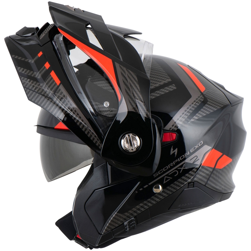 Scorpion ADX-2 LEWIS Klapphelm für Motorräder, schwarz-rot