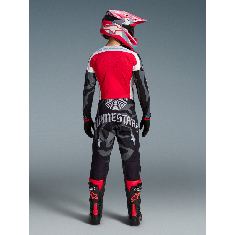 Alpinestars Techstar Beast Coast Motocross-Hose in limitierter Auflage, grau-schwarz-orange