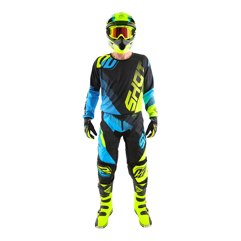 Motocross-Hose Shot DEVO Ultimate blau-fluo gelb Ausverkauf