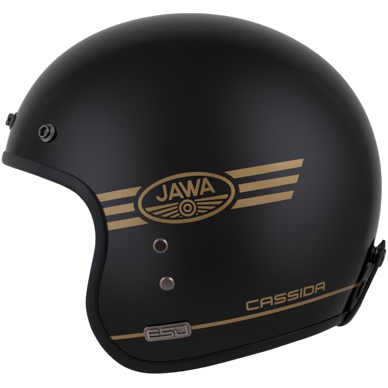Cassida Eso Jawa Pérák offener Helm, schwarz-perlgold