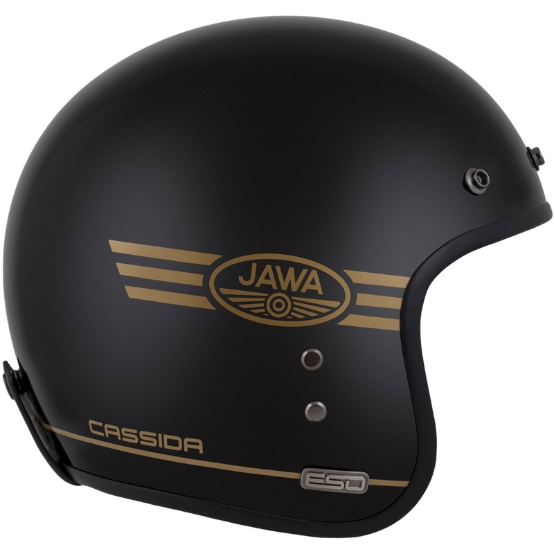Cassida Eso Jawa Pérák offener Helm, schwarz-perlgold