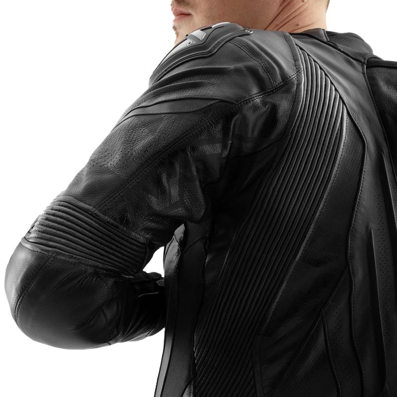 Leder-Motorradjacke Rebelhorn Inferno schwarz