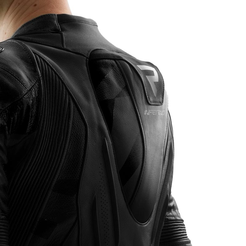 Leder-Motorradjacke Rebelhorn Inferno schwarz