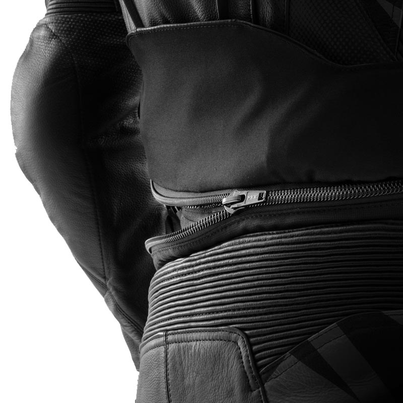 Leder-Motorradjacke Rebelhorn Inferno schwarz