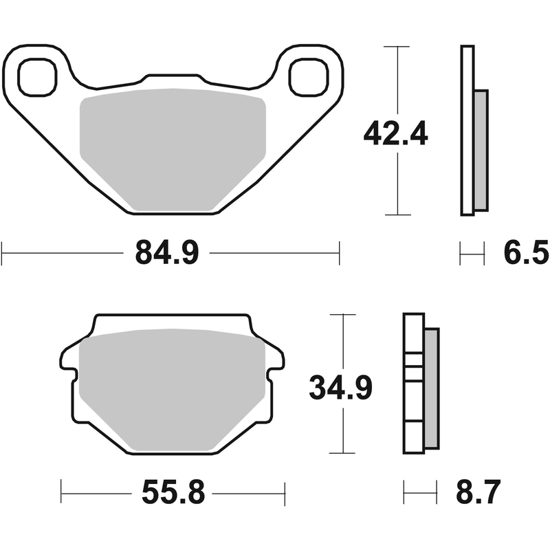 Bremsbeläge BREMBO CC SCOOTER für PEUGEOT SV 50 1993, KYMCO Agility 125 City + 2011-2017