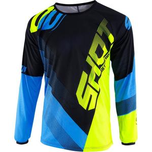 Motocross Trikot Shot DEVO Ultimate blau-fluo gelb Ausverkauf