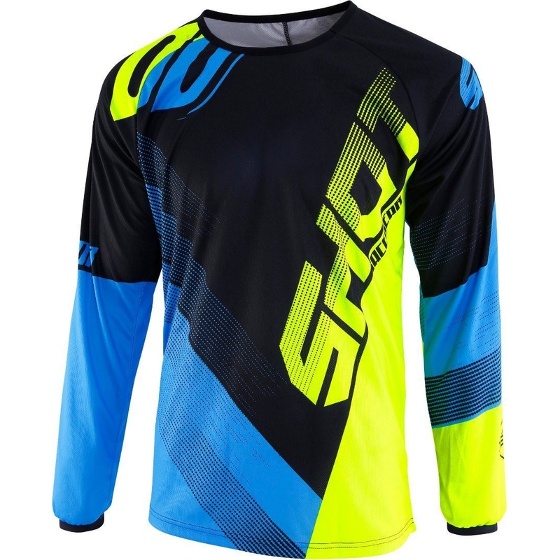 Motocross Trikot Shot DEVO Ultimate blau-fluo gelb Ausverkauf