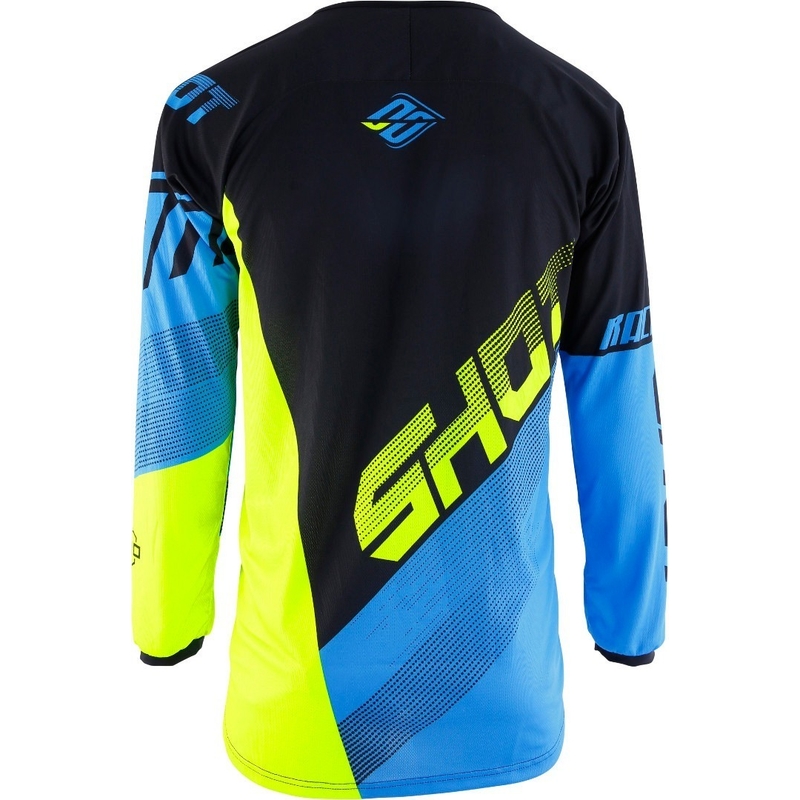 Motocross Trikot Shot DEVO Ultimate blau-fluo gelb Ausverkauf