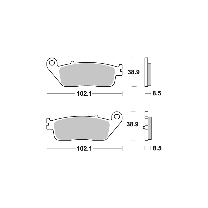 Bremsbeläge BREMBO CC SCOOTER für KYMCO Xciting 500 2004-2015, KYMCO Xciting 400 / S / VS 2012-2014