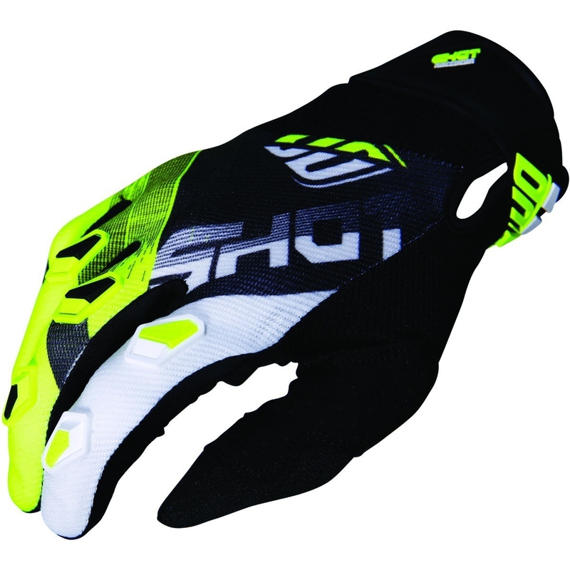 Motocross-Handschuhe Shot DEVO Ultimate schwarz-fluo gelb