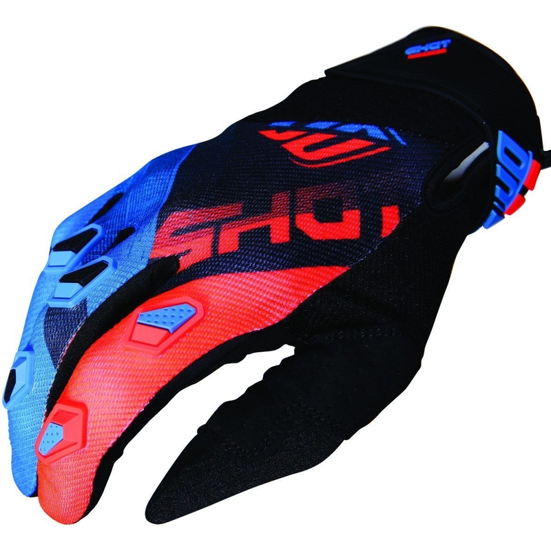 Motocross-Handschuhe Shot DEVO Ultimate blau-fluo orange