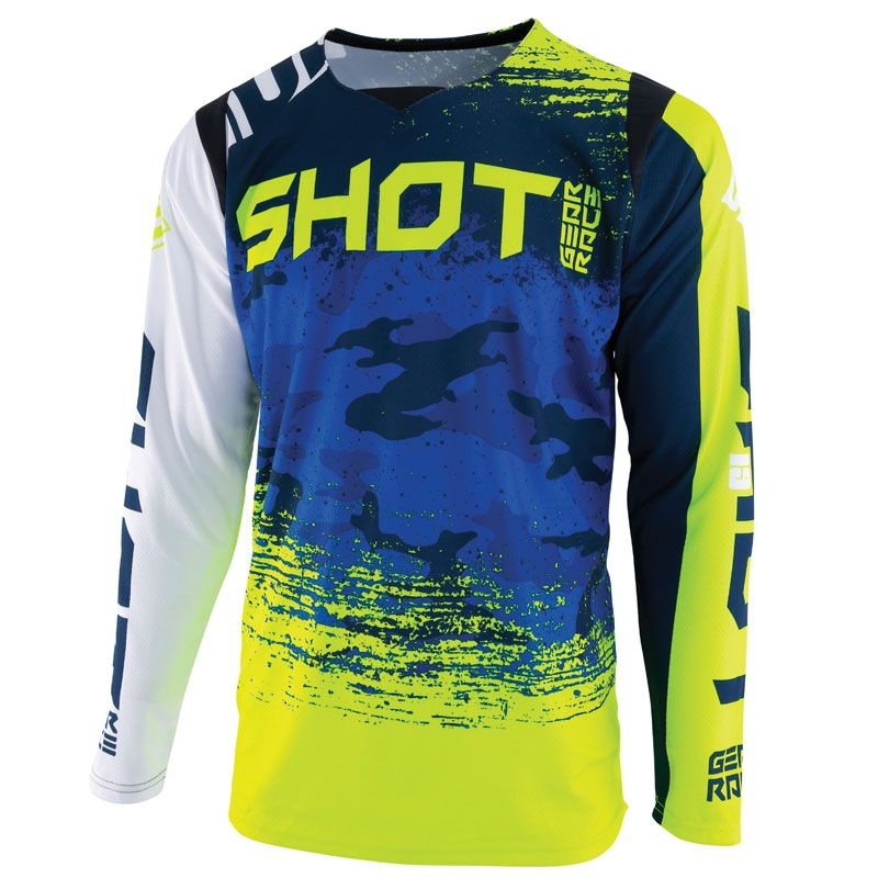 Motocross-Trikot Shot CONTACT Counter blau-fluo gelb
