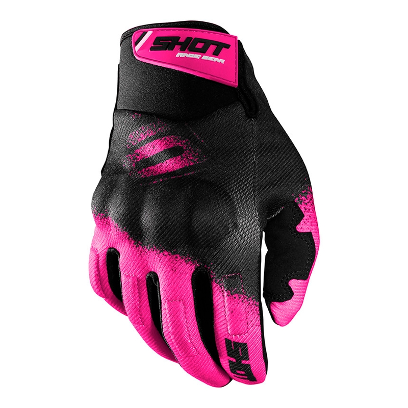 Motocross-Handschuhe Shot DRIFT Smoke schwarz-fluo pink
