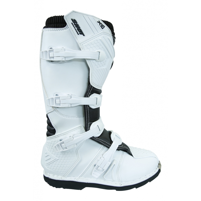 Shot X10 Weiß Motorradstiefel Ausverkauf