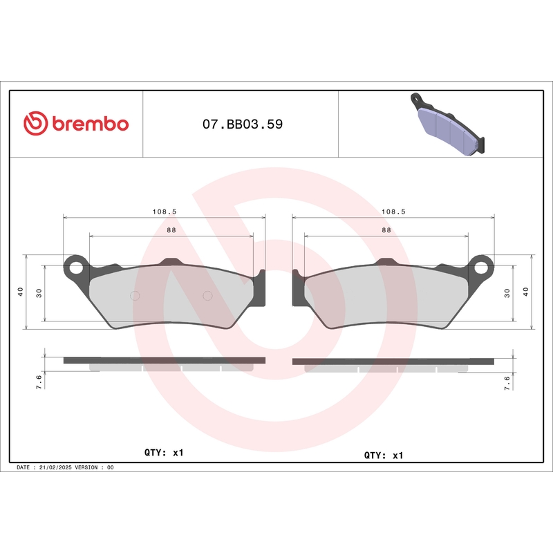 Bremsbeläge BREMBO GENUINE