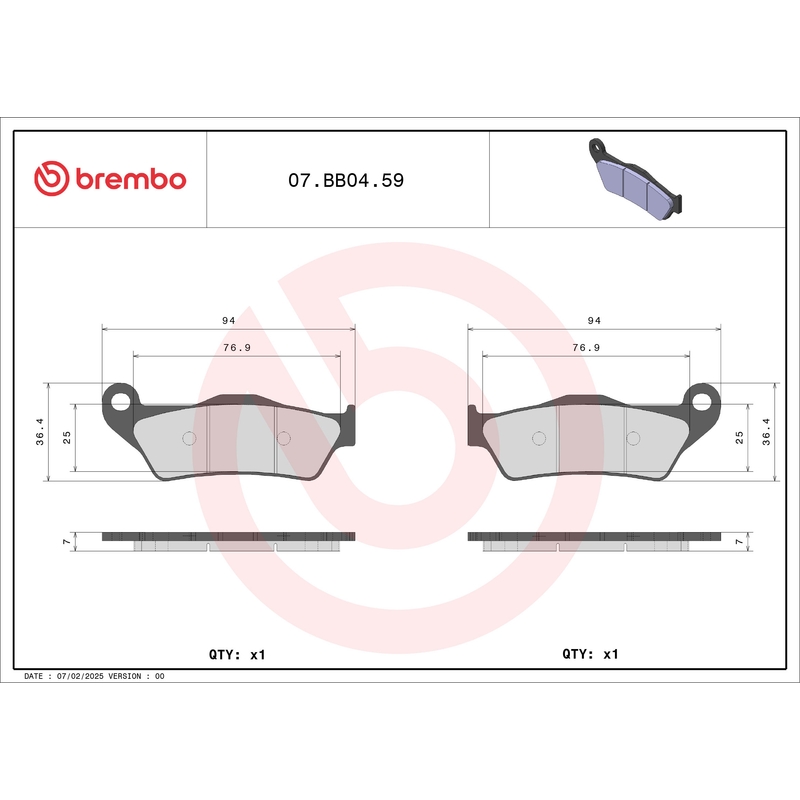 Bremsbeläge BREMBO GENUINE