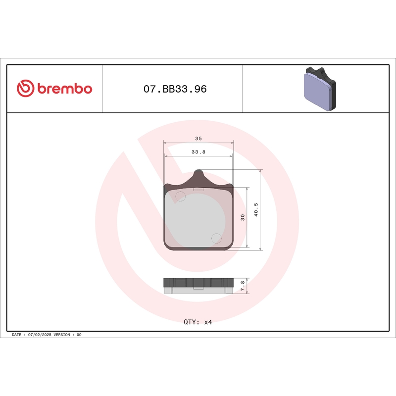 Bremsbeläge BREMBO GENUINE