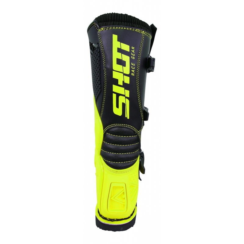 Shot X10 Schwarz-Fluo Gelb Motorradstiefel Ausverkauf