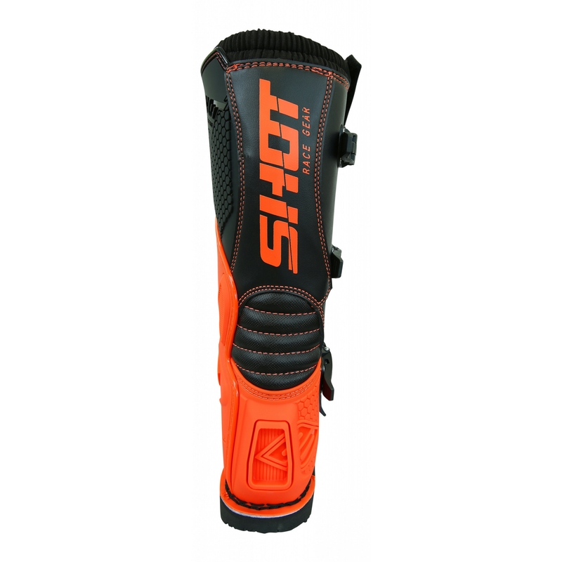 Shot X10 schwarz-fluo orange Motorradstiefel