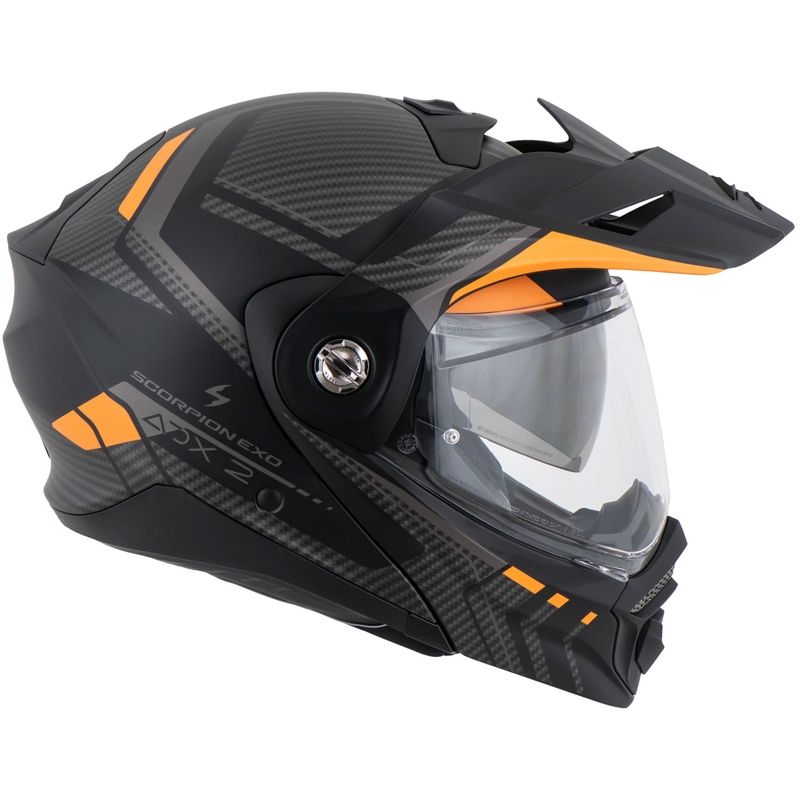 Klappbarer Motorradhelm Scorpion ADX-2 LEWIS mattschwarz-orange