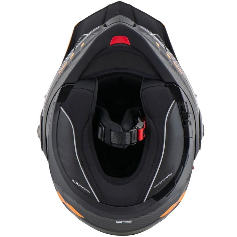 Klappbarer Motorradhelm Scorpion ADX-2 LEWIS mattschwarz-orange