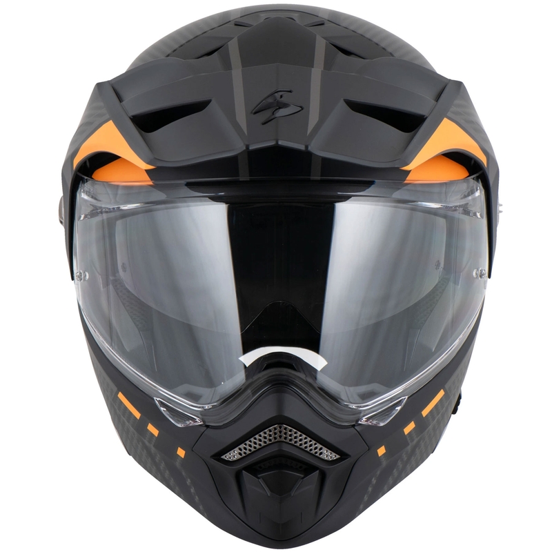 Klappbarer Motorradhelm Scorpion ADX-2 LEWIS mattschwarz-orange