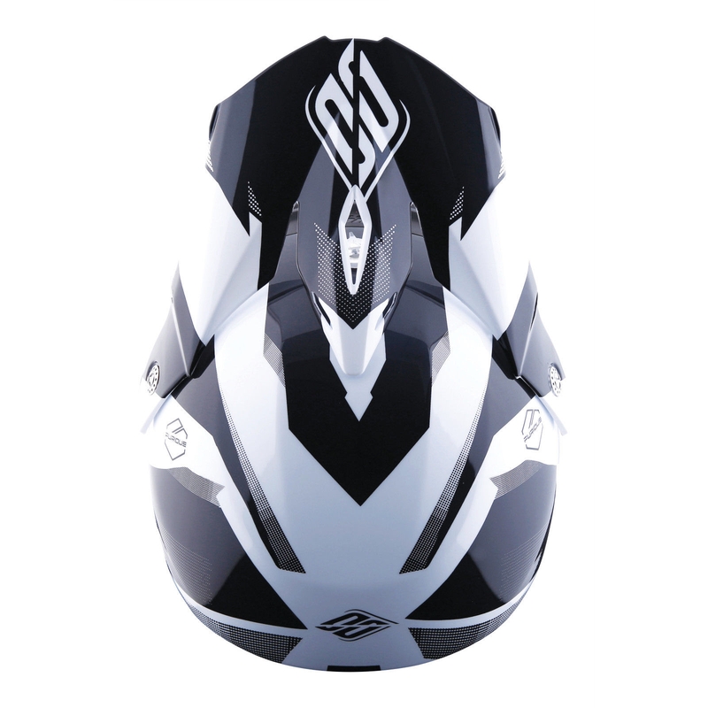 Kinder Motocross Helm Shot Ultimate schwarz und weiß Ausverkauf