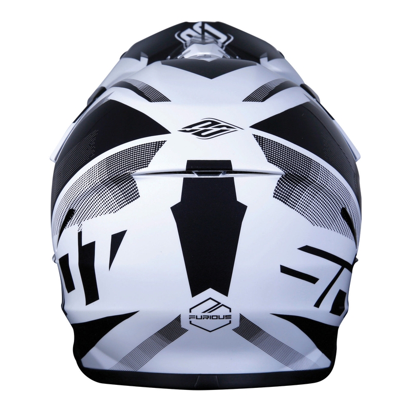 Kinder Motocross Helm Shot Ultimate schwarz und weiß Ausverkauf