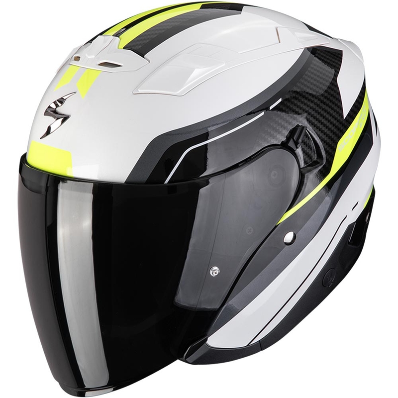 Scorpion EXO-230 Hipe Jethelm weiß-schwarz-fluogelb