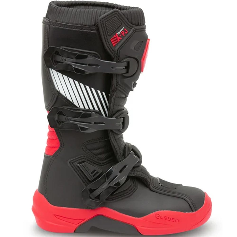 Eleveit X-Peak Kinder-Motocross-Stiefel Schwarz-Rot