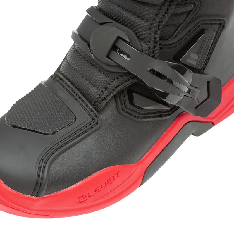 Eleveit X-Peak Kinder-Motocross-Stiefel Schwarz-Rot