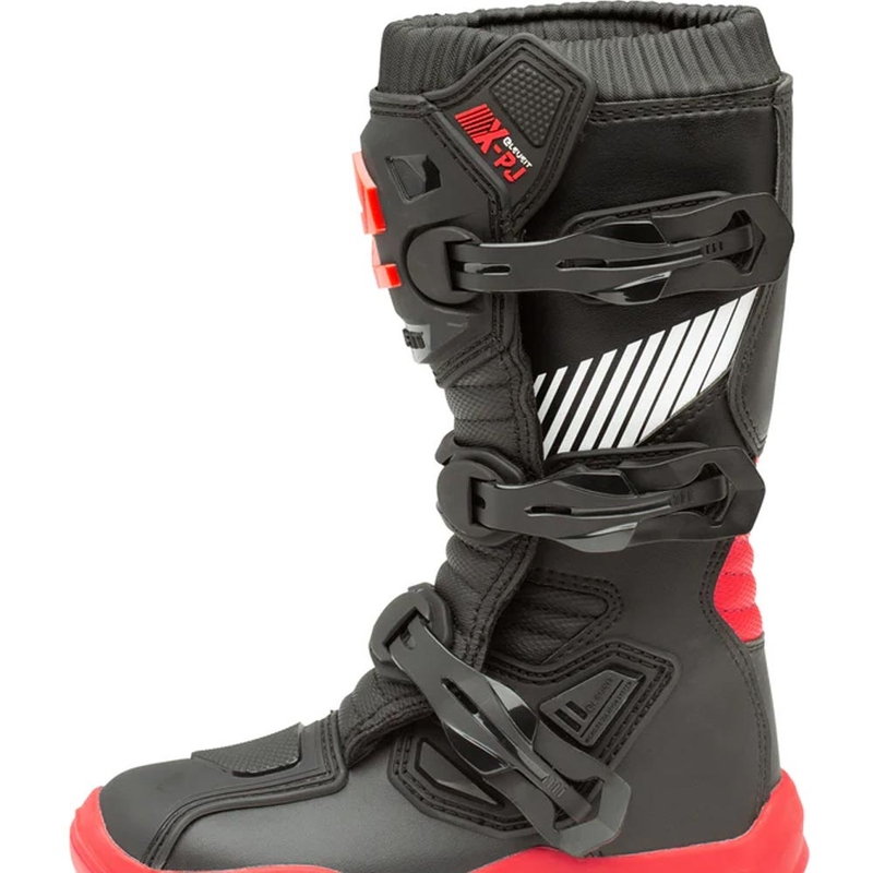 Eleveit X-Peak Kinder-Motocross-Stiefel Schwarz-Rot