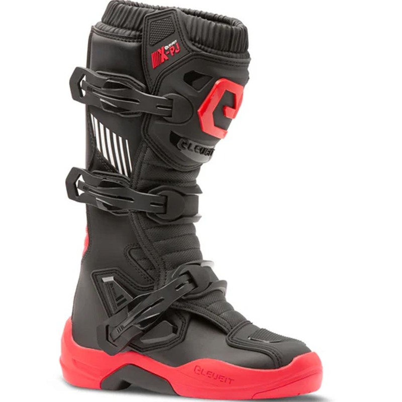 Eleveit X-Peak Kinder-Motocross-Stiefel Schwarz-Rot