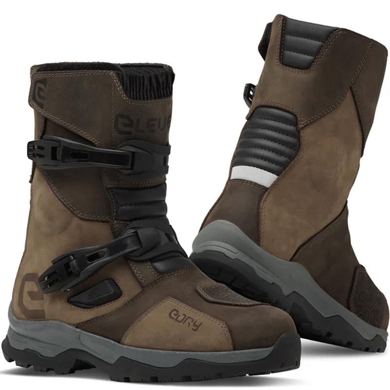 Eleveit X Land ADV Low E-Dry Motorradstiefel Braun