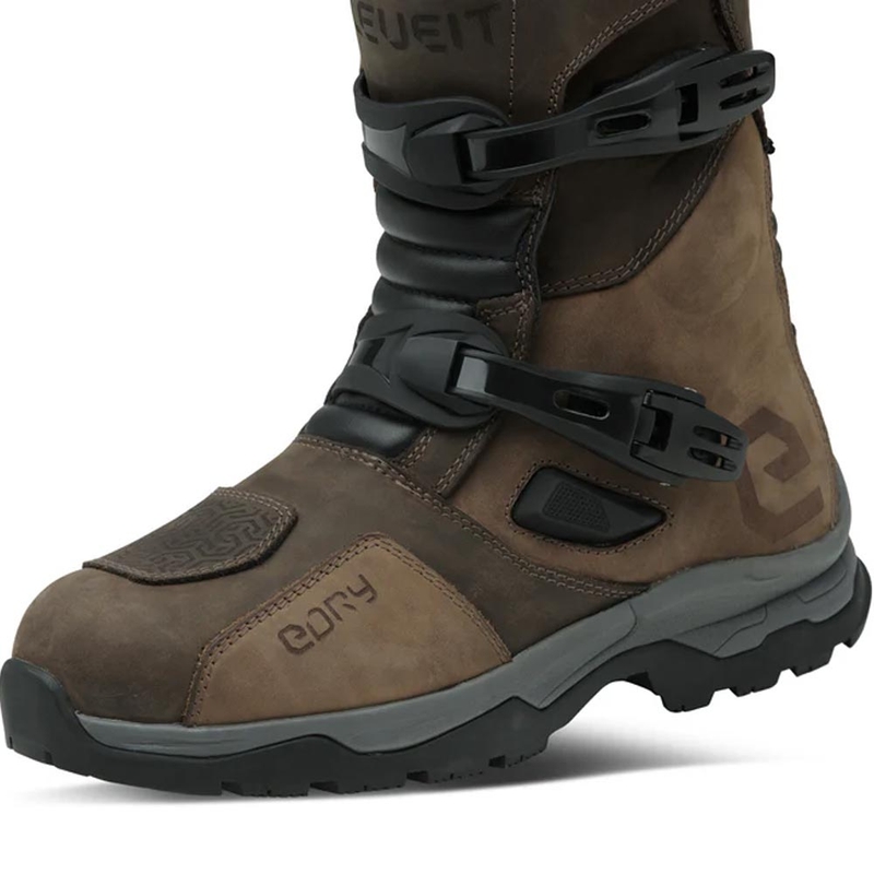 Eleveit X Land ADV Low E-Dry Motorradstiefel Braun