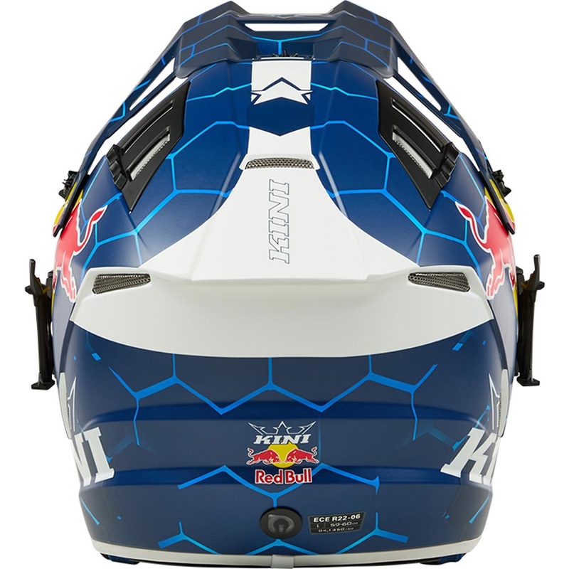Motocross-Helm KINI Red Bull EXC blau-weiß