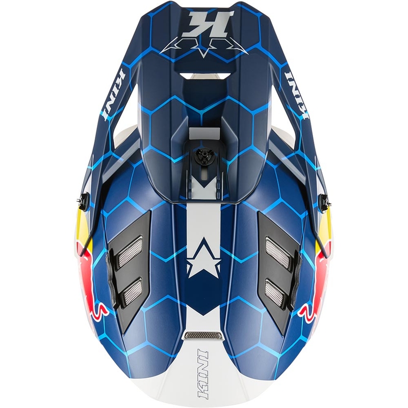 Motocross-Helm KINI Red Bull EXC blau-weiß