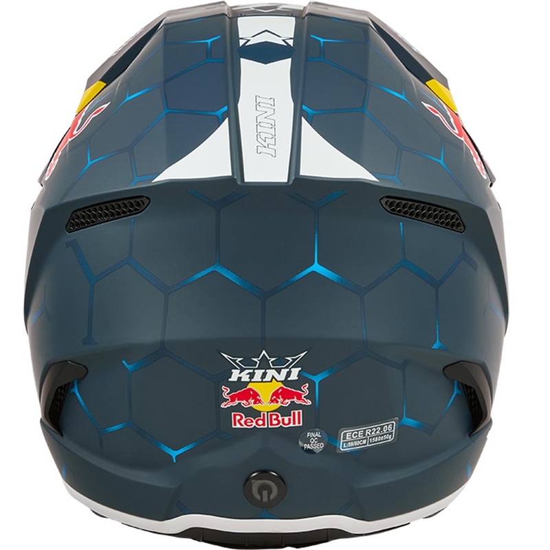 KINI Red Bull MX3 1.0 Kinder-Motocrosshelm blau-weiß