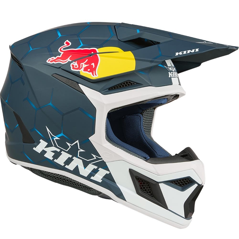 KINI Red Bull MX3 1.0 Kinder-Motocrosshelm blau-weiß