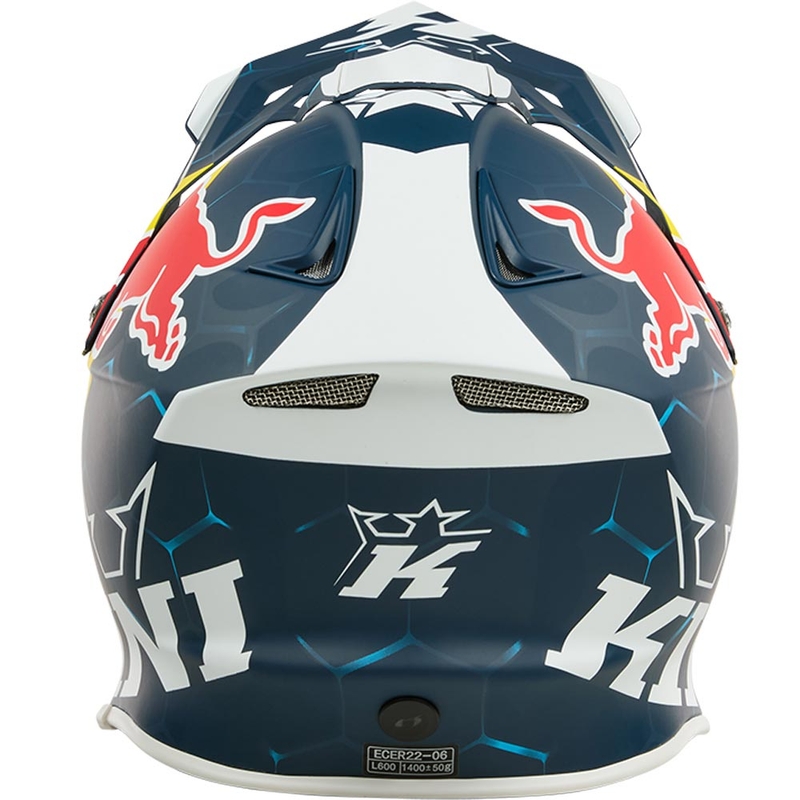 Motocross-Helm KINI Red Bull MXC1 1.0 blau-weiß