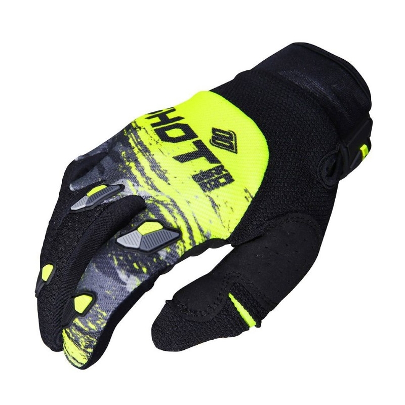 Motocross-Handschuhe Shot CONTACT Counter grau-fluorgelb