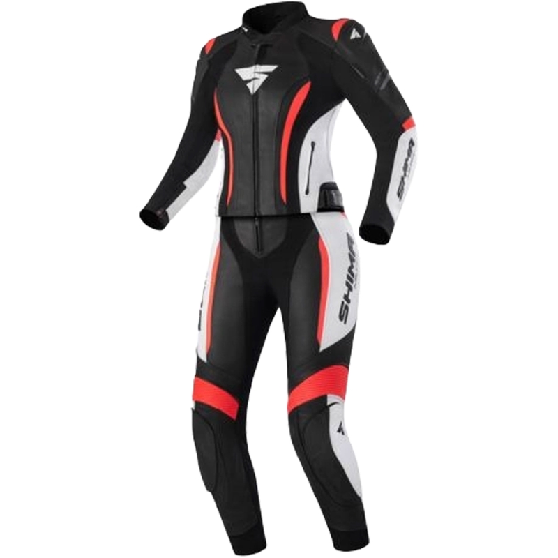 Damen Motorradanzug Shima Miura 2.0 schwarz-weiß-fluo rot
