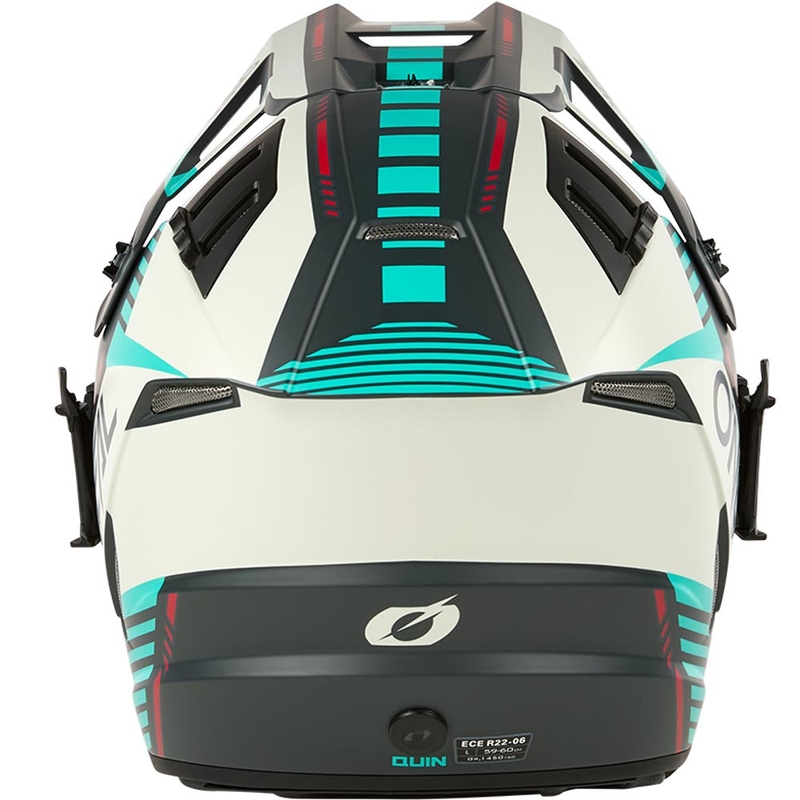 Motocross-Helm O'Neal EX-SRS Quin grau-türkis