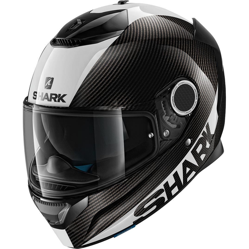 Integralhelm SHARK SPARTAN CARBON Skin schwarz und weiß